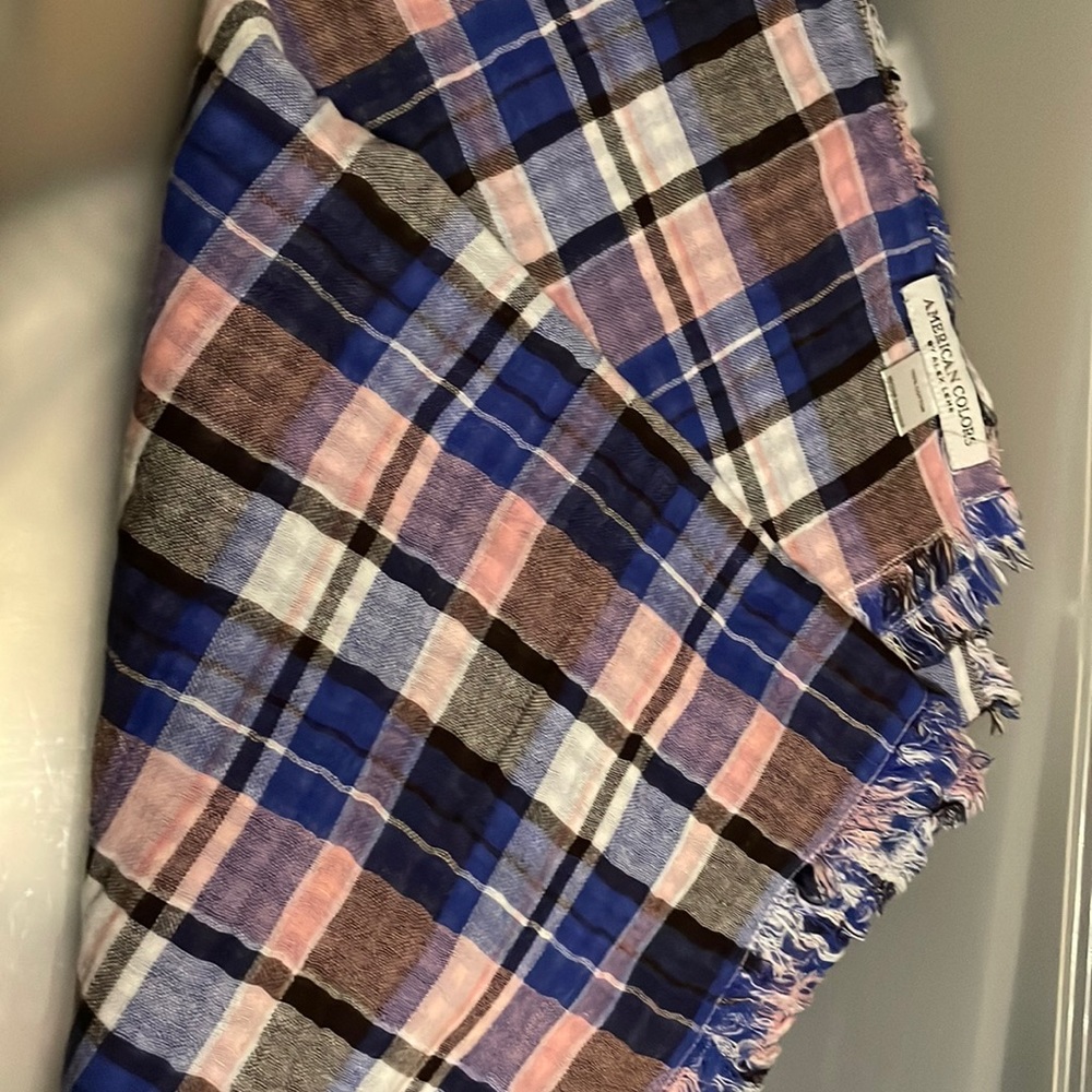 New never used.  No tags Pink and blue scarf by American Colors from sub box